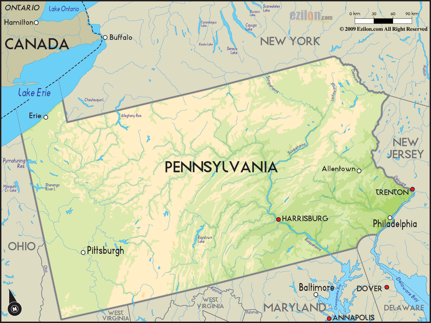 pennsylvania map 4 Pennsylvania Map
