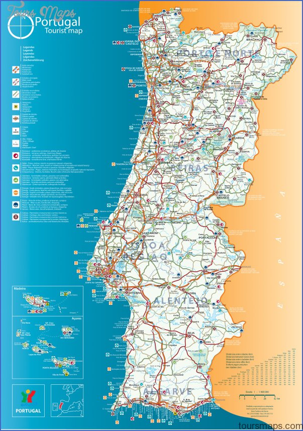 portugal map tourist attractions 4 Portugal Map Tourist Attractions