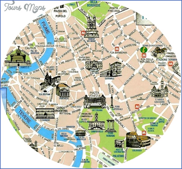 Rome Map Tourist Attractions ToursMaps