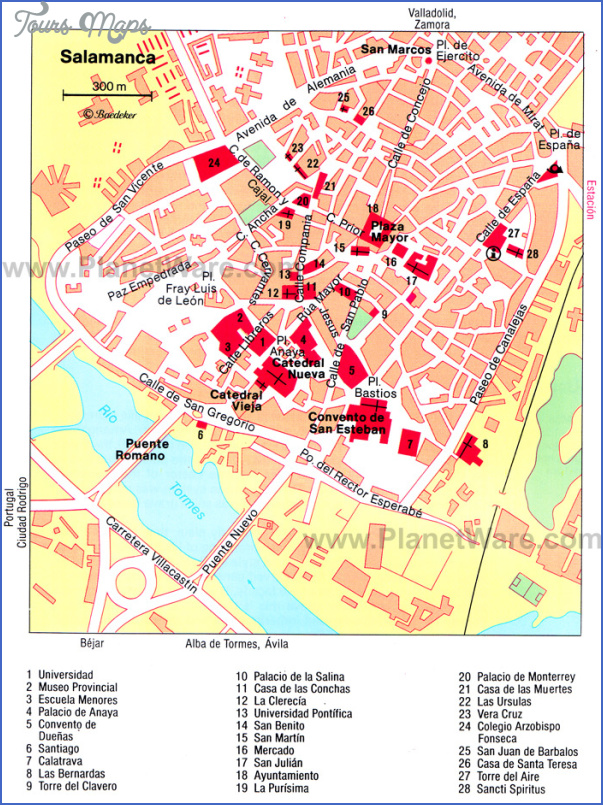 Salamanca Map 0851