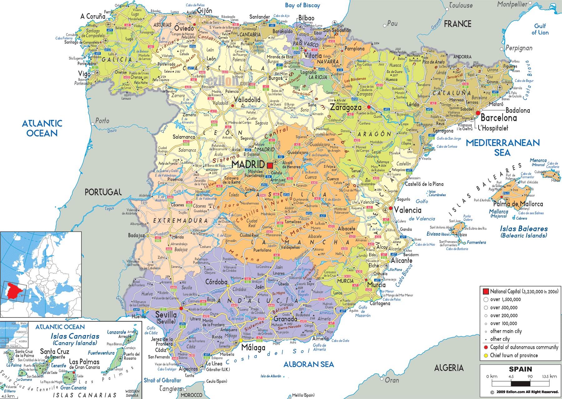 spain map 3 Spain Map