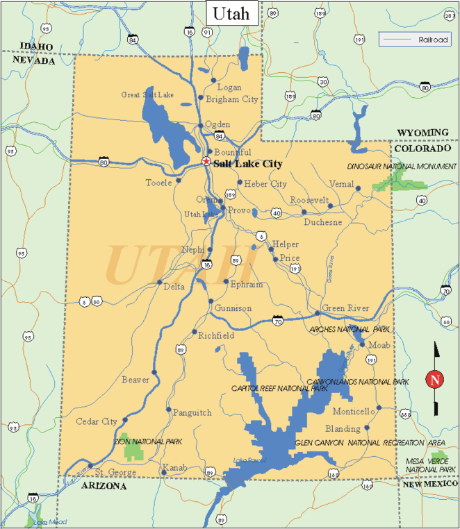 utah map 0 Utah Map