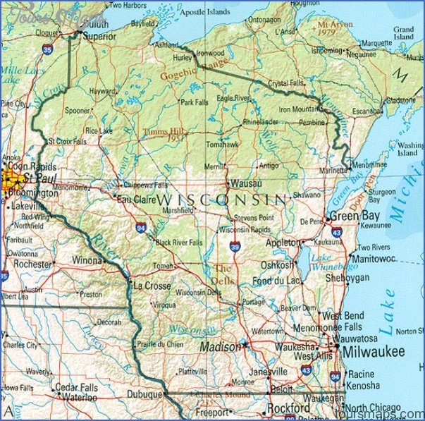 wisconsin map tourist attractions 13 Wisconsin Map Tourist Attractions