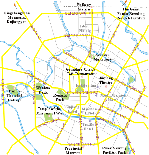 chengdu city map Chengdu Map