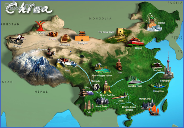china attraction map 600 China tourist sites map