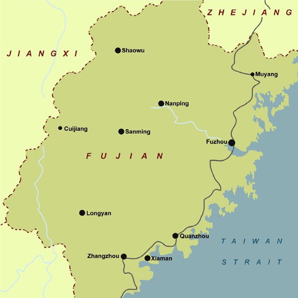 fujian s ow 600x600 Quanzhou Map