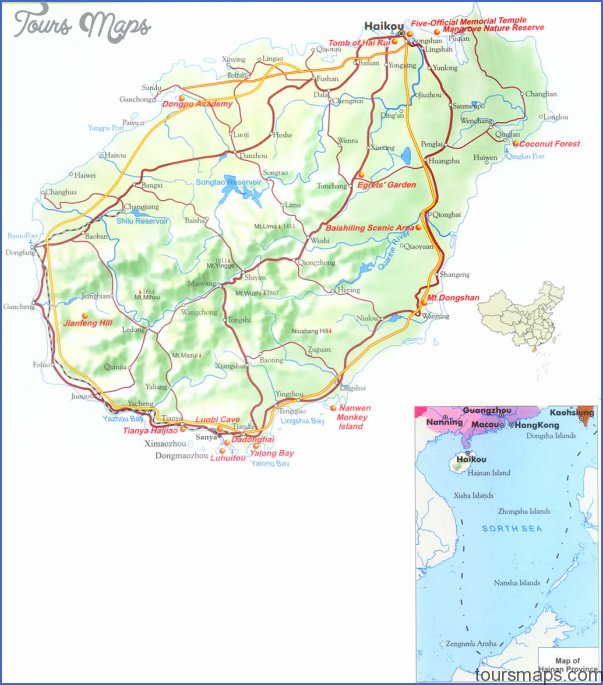 hainan road map Hainan Map