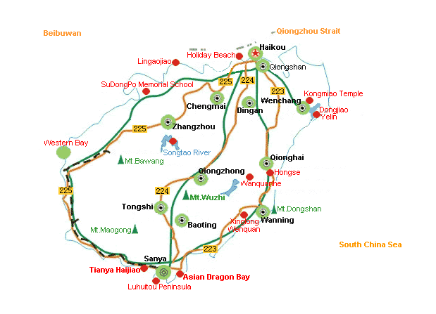 hainan Hainan Map