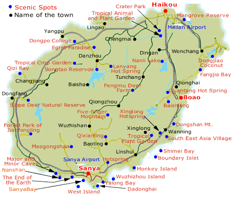 hainan map2 Hainan Map