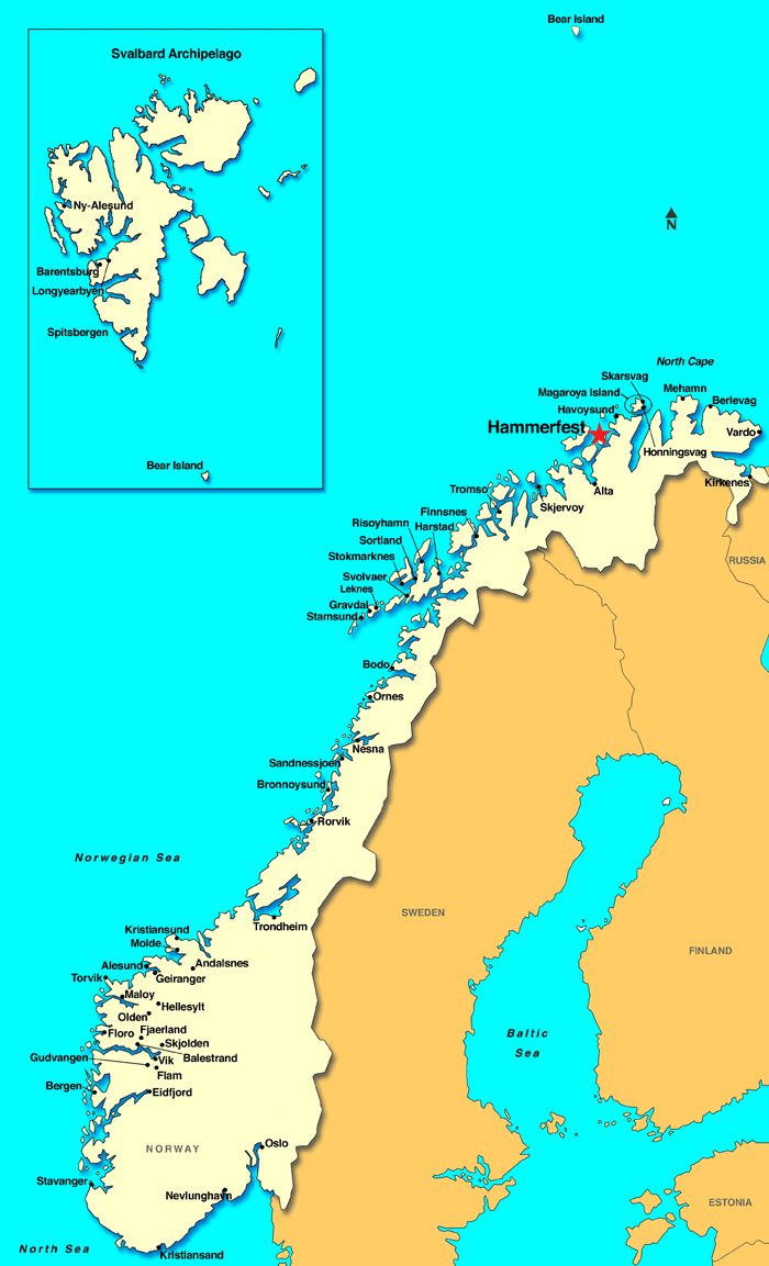 hammerfest norway map 0 Hammerfest Norway Map