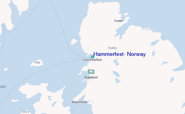hammerfest norway map 2 Hammerfest Norway Map