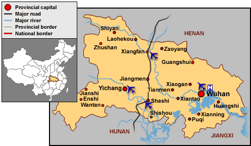 hubei map 12 Hubei  Map