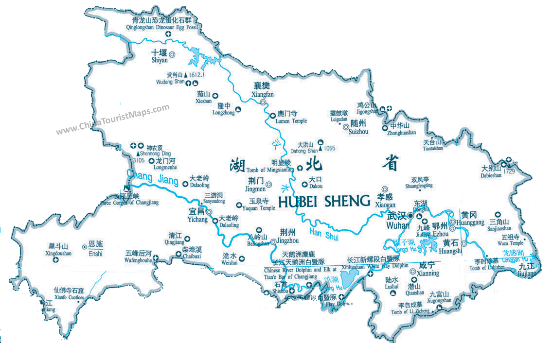 hubei map 9 Hubei  Map