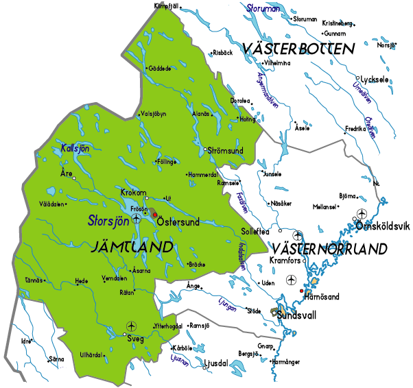 jamtland sweden map 0 Jamtland Sweden Map