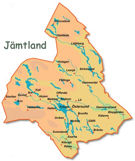 jamtland sweden map 3 Jamtland Sweden Map