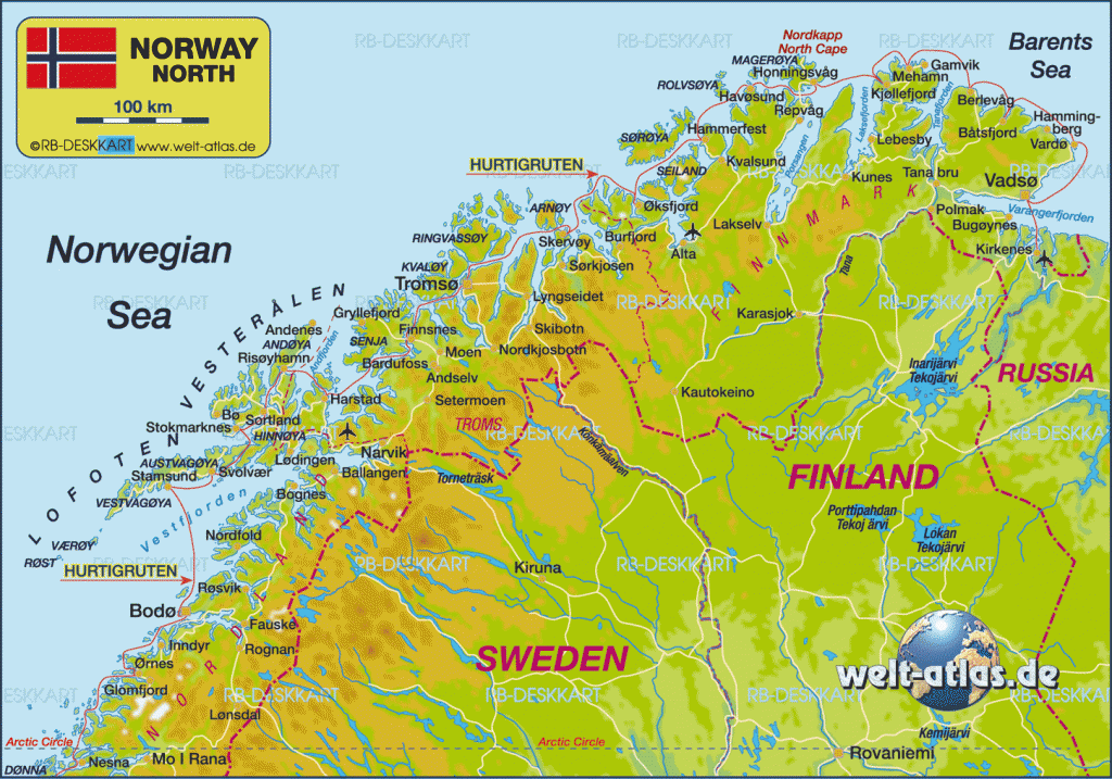 Kirkenes Norway Map - ToursMaps.com