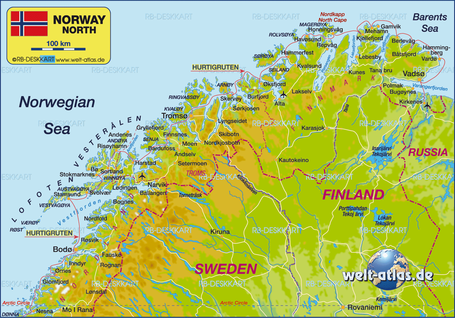 Kirkenes Norway Map - ToursMaps.com