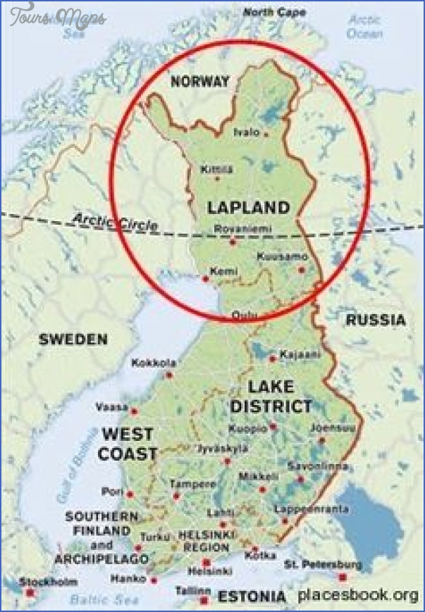 LAPLAND MAP - ToursMaps.com