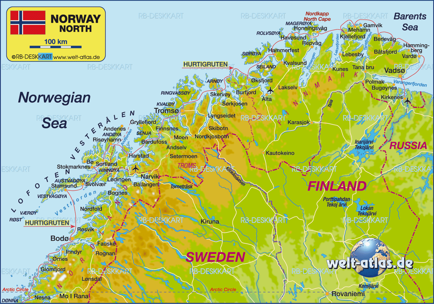 north cape norway map 3 North Cape Norway Map