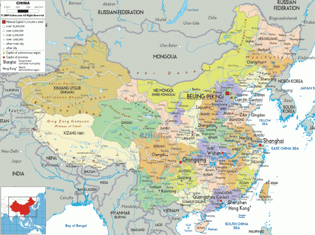 political map of china China travel map pdf
