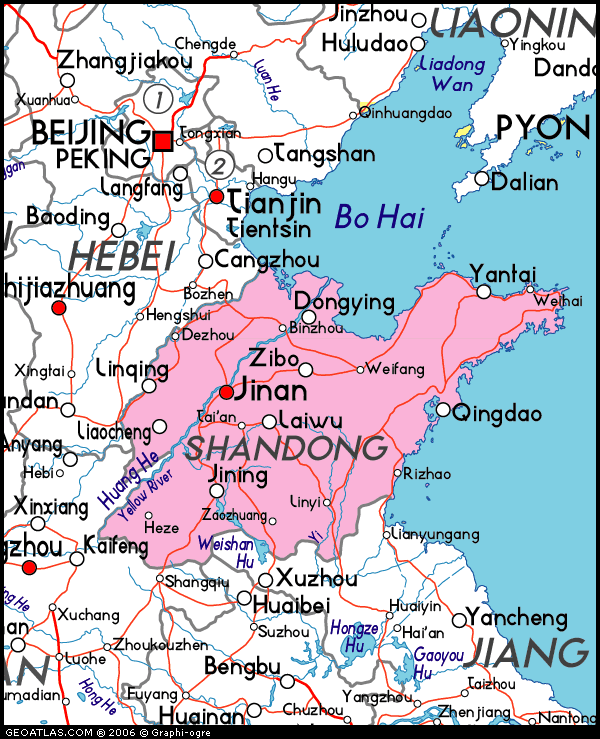 shandong map 12 Shandong Map