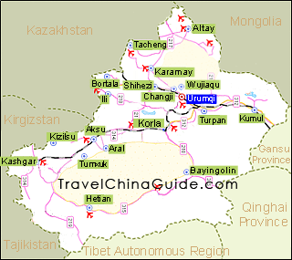 xinjiang s Xinjiang Map