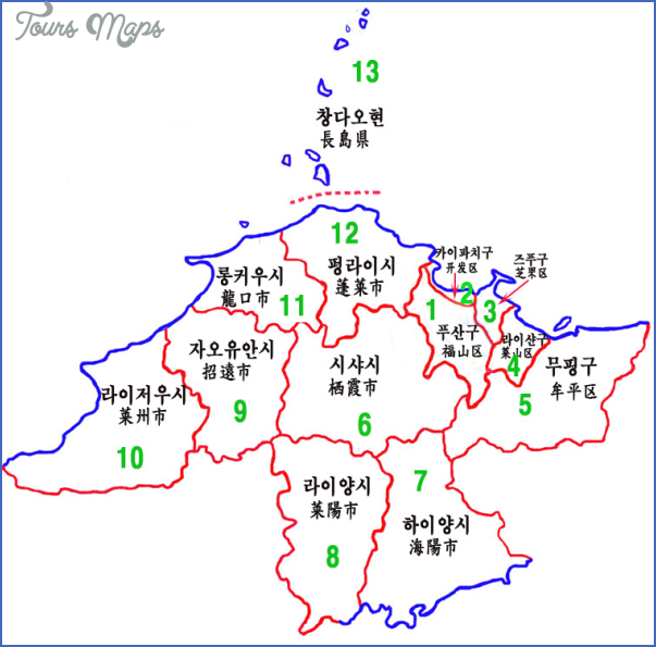 yantai map 3 Yantai  Map