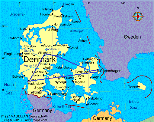 zealand denmark map 11 Zealand Denmark Map