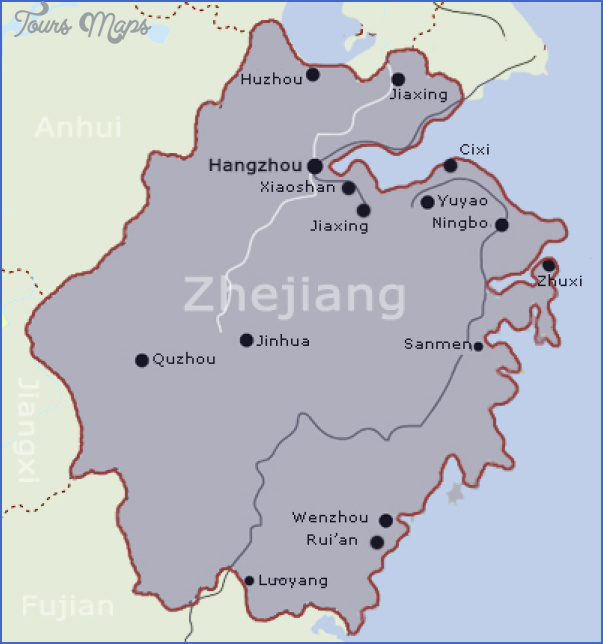 Карта zhejiang china