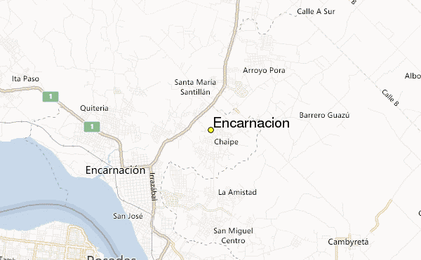 encarnacion map paraguay 5 Encarnacion Map Paraguay