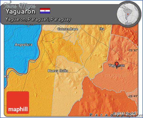 fancy political map of yaguaron Yaguarón Map