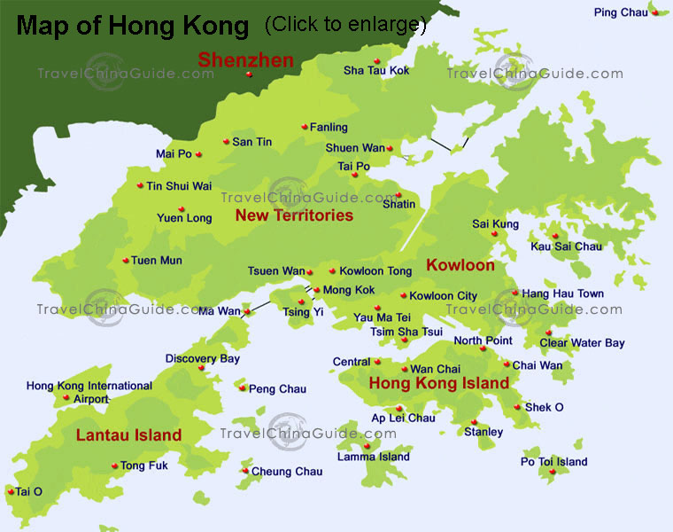 hongkong map Shenzhen Map Tourist Attractions