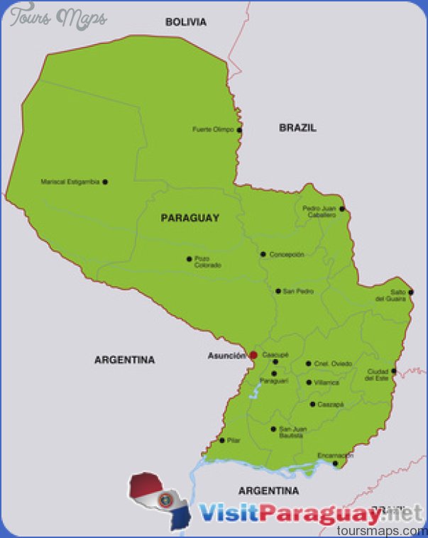 paraguay map tourist attractions 33 Paraguay Map Tourist Attractions