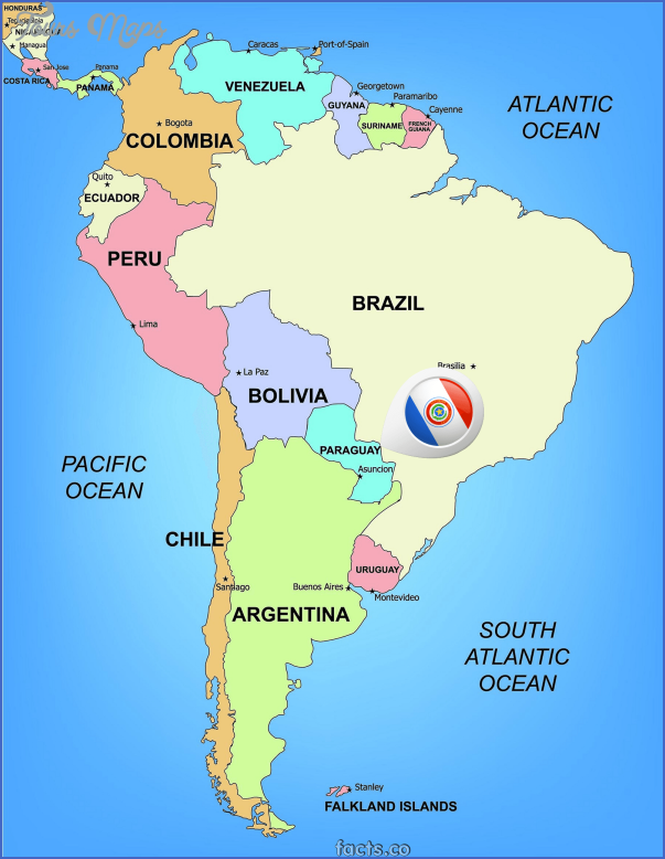 paraguaysouthamericamap Paraguay Map