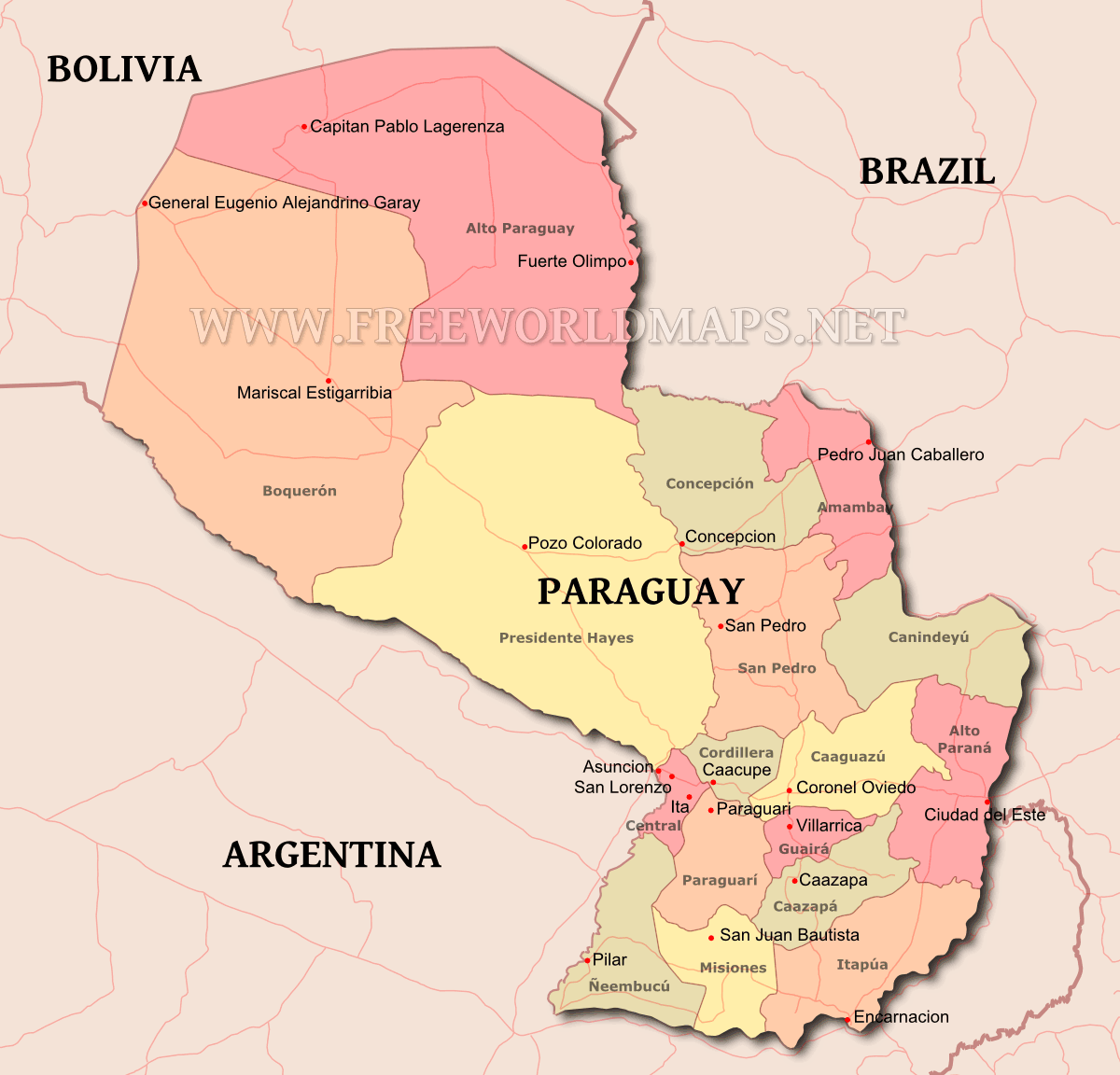 pilar map paraguay 1 Pilar Map Paraguay