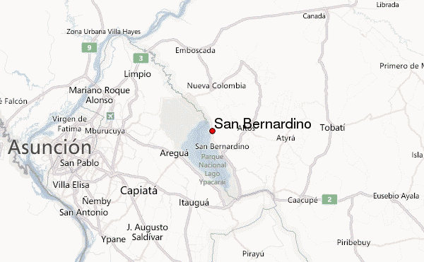 san bernardino map paraguay 0 San Bernardino Map Paraguay