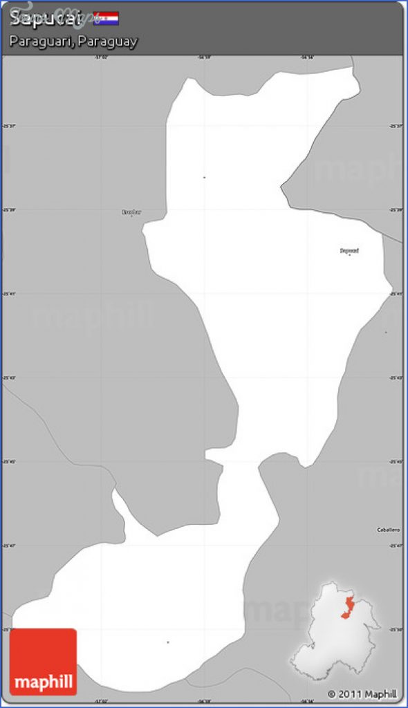 Sapucai Map Paraguay - Toursmaps.com