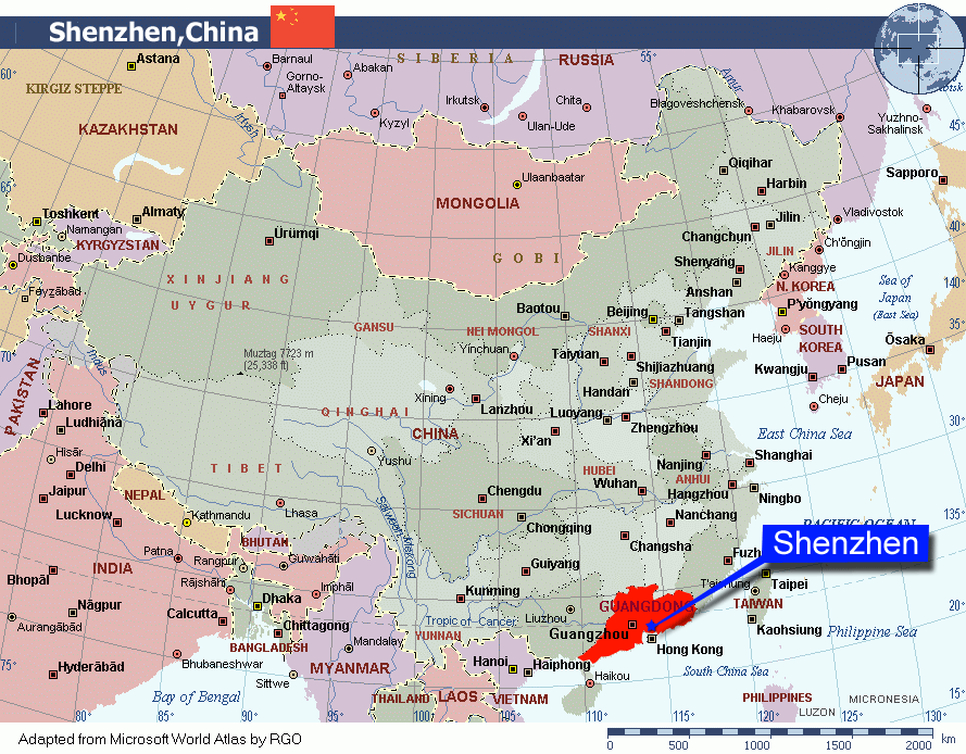 shenzhen location map 4 SHENZHEN LOCATION MAP