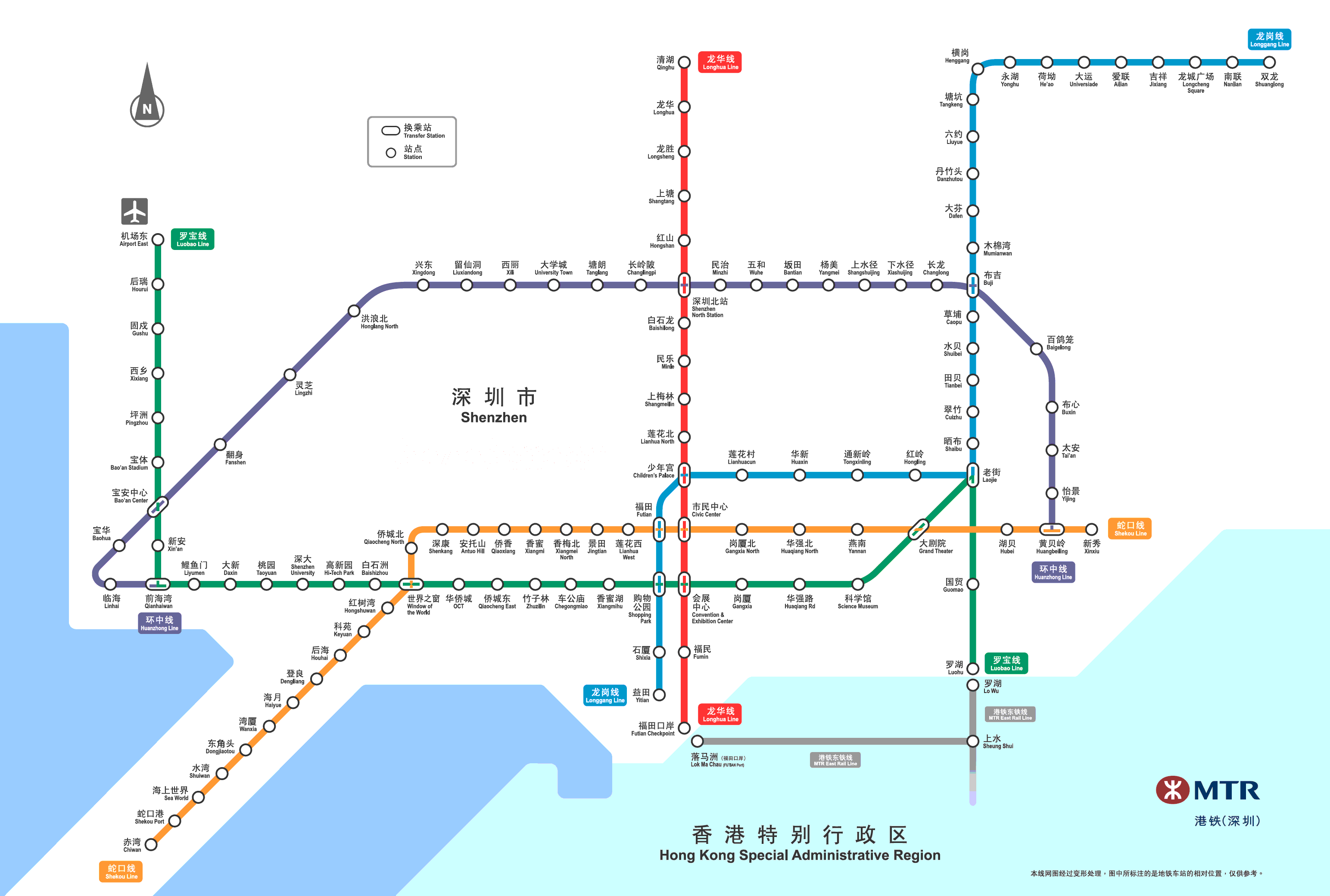shenzhen metro rail map 2 SHENZHEN METRO RAIL MAP