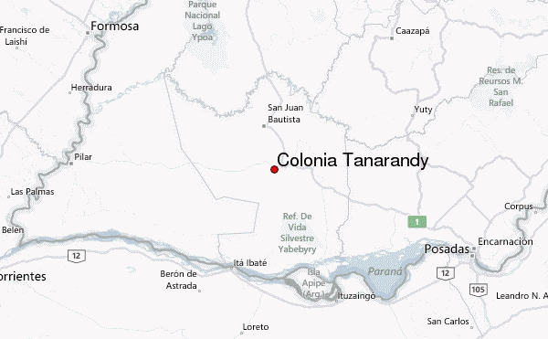 tanarandy map paraguay 3 Tanarandy Map Paraguay