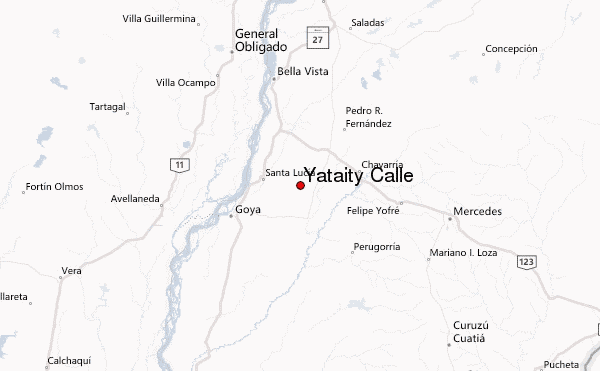 yataity map paraguay 1 Yataity Map Paraguay