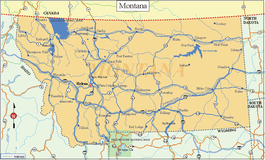 detailed map of montana 7 DETAILED MAP OF MONTANA