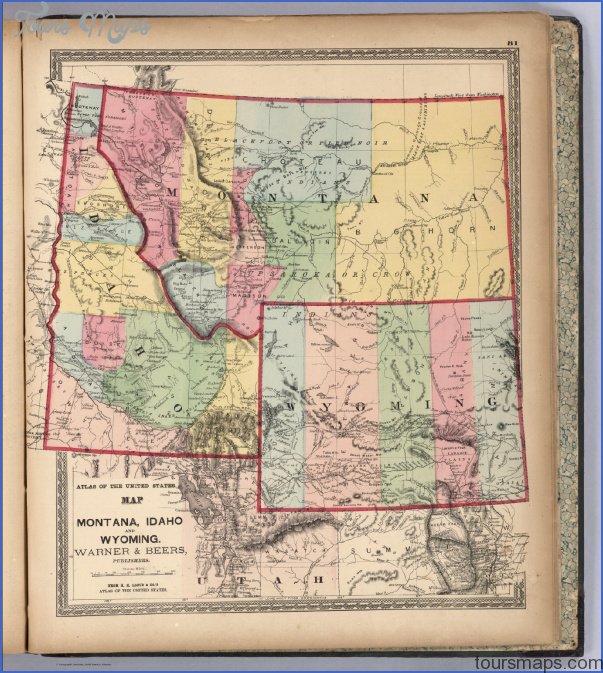 map of montana and wyoming 3 MAP OF MONTANA AND WYOMING