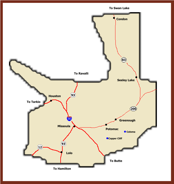 map of montana with towns 4 MAP OF MONTANA WITH TOWNS