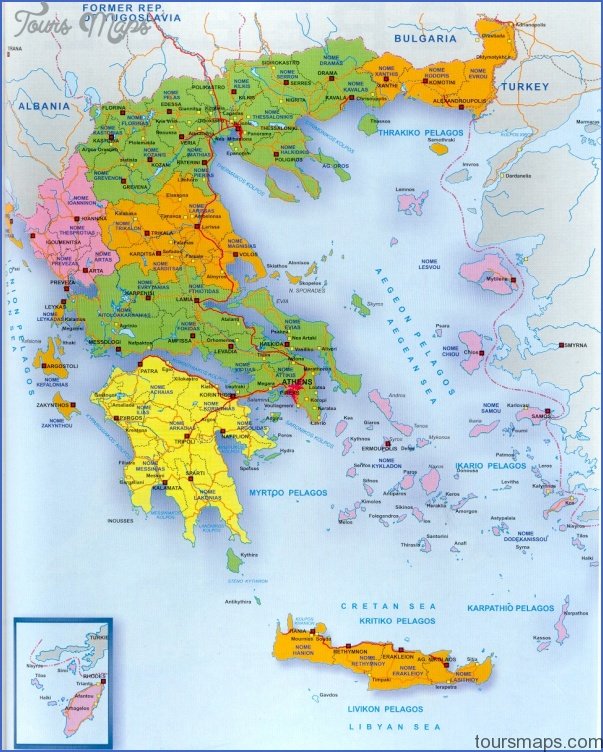 map1 Greece Map For Tourists