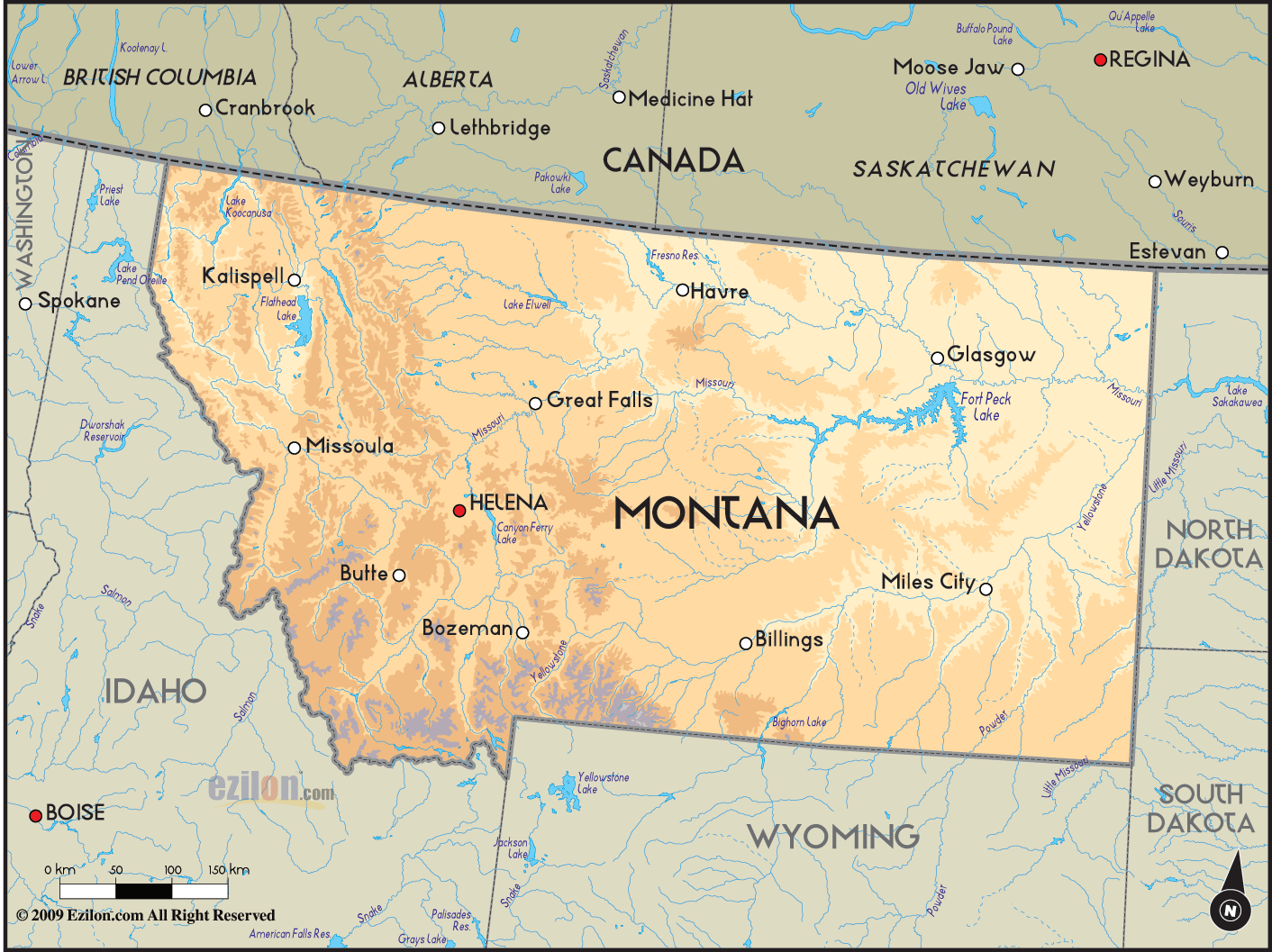 montana map usa 4 MONTANA MAP USA