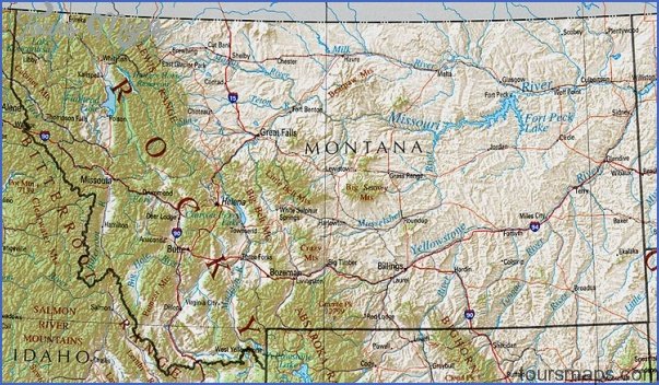 state map of montana usa 4 STATE MAP OF MONTANA USA