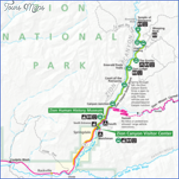 zion national park us map 10 ZION NATIONAL PARK US MAP