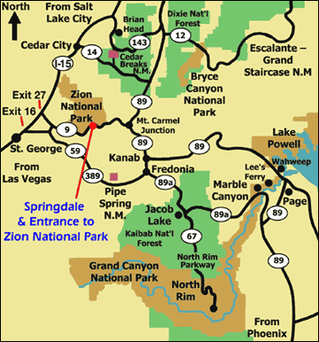 zion national park utah directions 8 ZION NATIONAL PARK UTAH DIRECTIONS