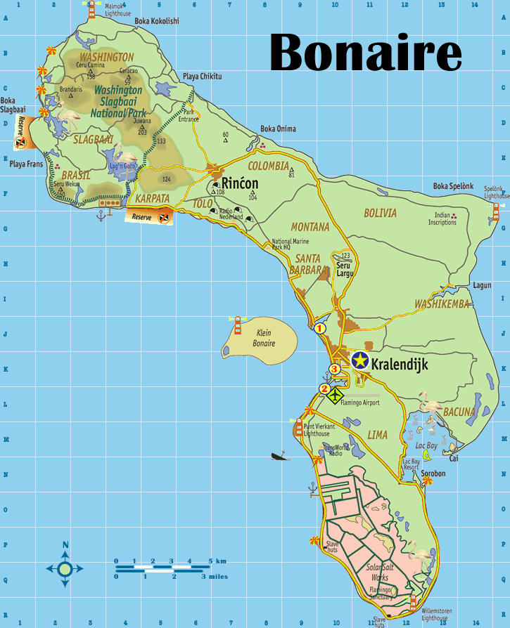 bonaire map Travel to Bonaire
